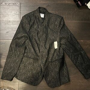 Old Navy Black and Silver Textured Blazer